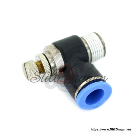 3/8" Push Connect Elbow with Throttle Check Valve